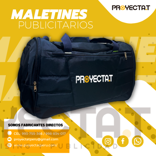 Proyectat Perú - MALETIN DEPORTIVO PUBLICITARIO AZUL MARINO