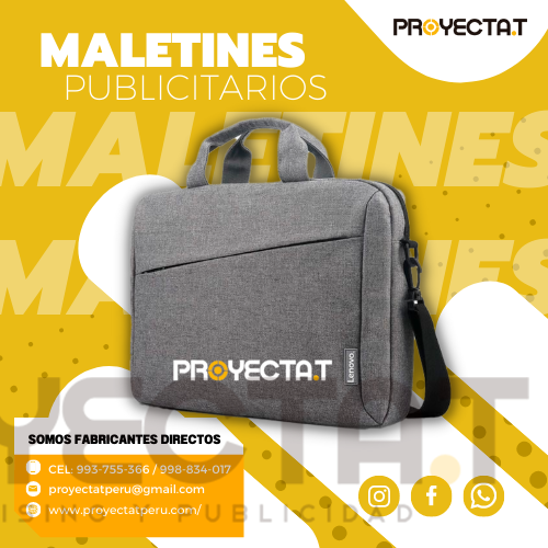 Proyectat Perú - MALETINES PARA CONGRESOS PLOMO