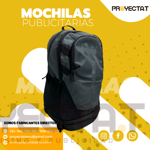 Proyectat Perú - MOCHILAS PUBLICITARIAS CON ZAPATERA