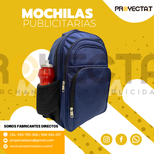 MOCHILAS CORPORATIVAS AZUL LABRADA