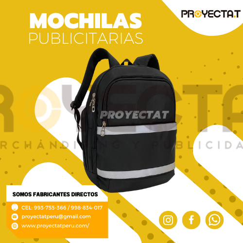 MOCHILA PUBLICITARIA ACOLCHADA NEGRA